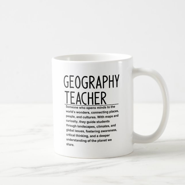 Caneca De Café professor de geografia (Direita)