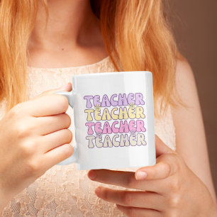 Caneca De Café Professor de Groovy Pastel em Frio