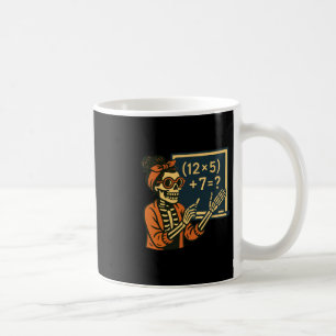 Caneca De Café Professor de Halloween Seis Sete Meme 6 7 Esquelet