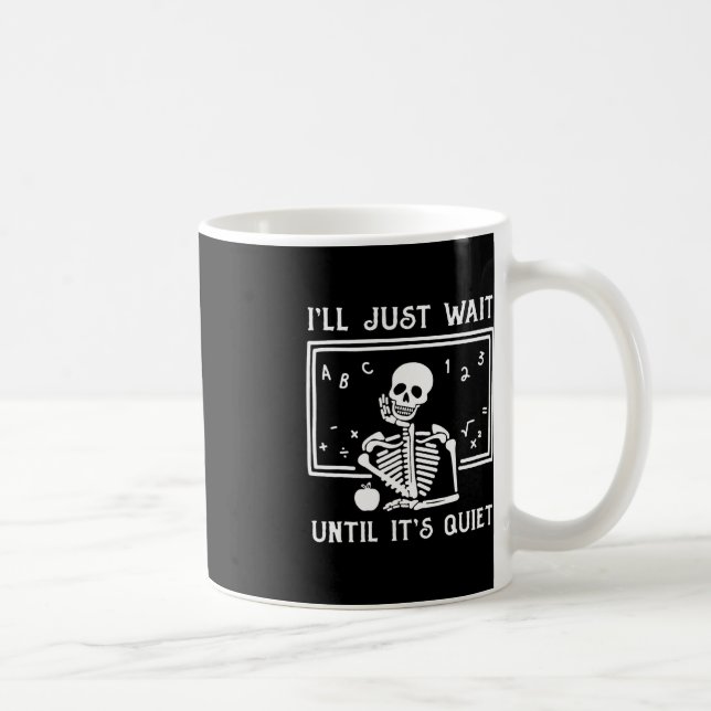 Caneca De Café Professor de Halloween, só esperarei até ficar qui (Direita)