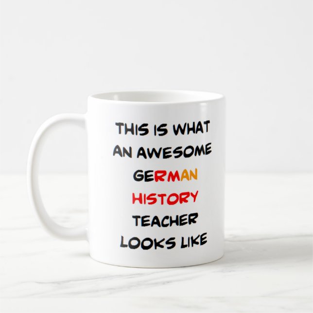 Caneca De Café professor de história alemão, incrível (Esquerda)