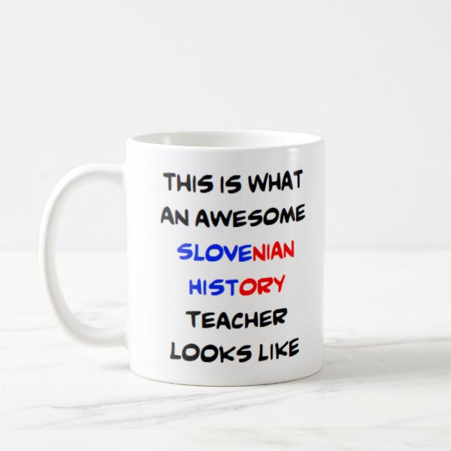 Caneca De Café professor de história esloveno, incrível Mug (Esquerda)