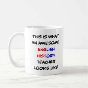 Caneca De Café professor de história inglês incrível