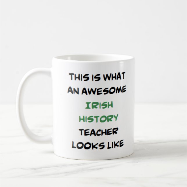 Caneca De Café professor de história irlandesa, incrível (Esquerda)