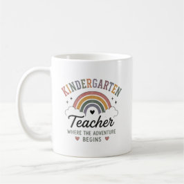 Caneca De Café Professor de Jardim de Infância Onde a Aventura Co