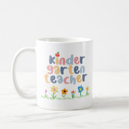 Caneca De Café Professor de Jardim de Infância Personalizado Nome