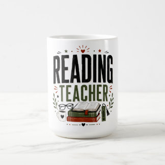 Caneca De Café Professor de Leitura Design de Amante de Livros Vi