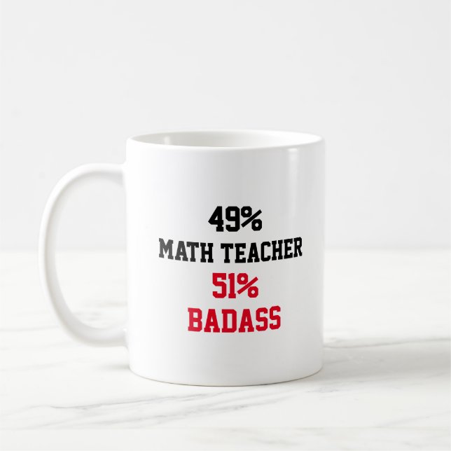 Caneca De Café professor de matemática Badass (Esquerda)