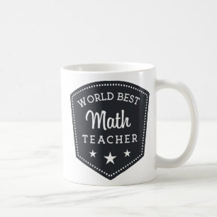 Caneca De Café Professor de matemática do mundo preto do vintage