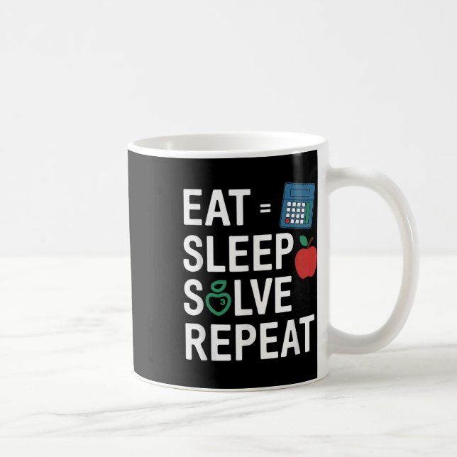 Caneca De Café Professor de Matemática Engraçado Álgebra Cl Volta (Direita)