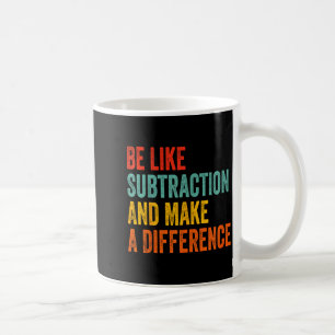 Caneca De Café Professor de matemática engraçado é como subtração
