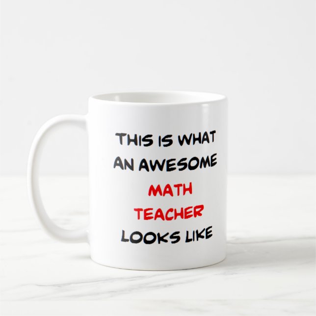 Caneca De Café professor de matemática, incrível (Esquerda)