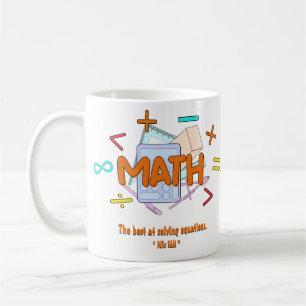 Caneca De Café Professor de Matemática - O melhor na solução de e