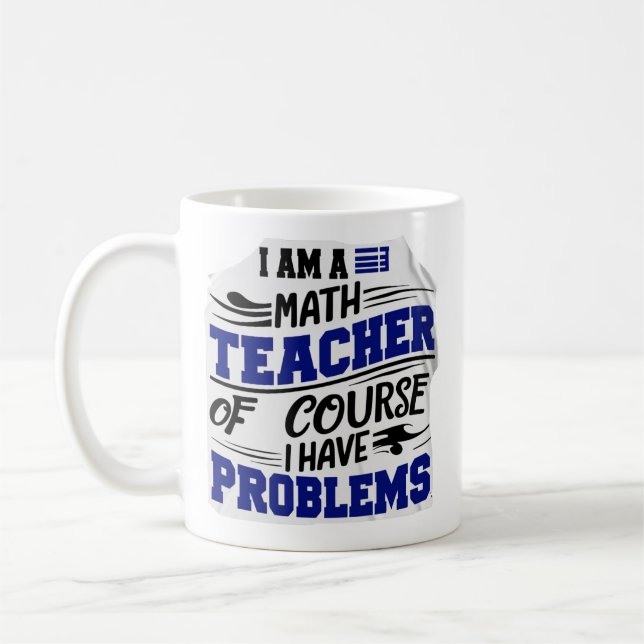 Caneca De Café Professor de matemática Piada  (Esquerda)