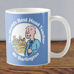Caneca De Café Professor de melhor cabeça masculina do mundo