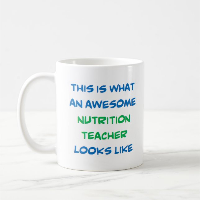 Caneca De Café professor de nutrição, incrível (Esquerda)
