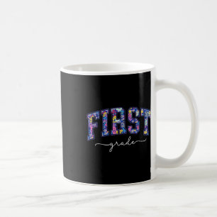 Caneca De Café Professor de primeiro grau floral estudante primei