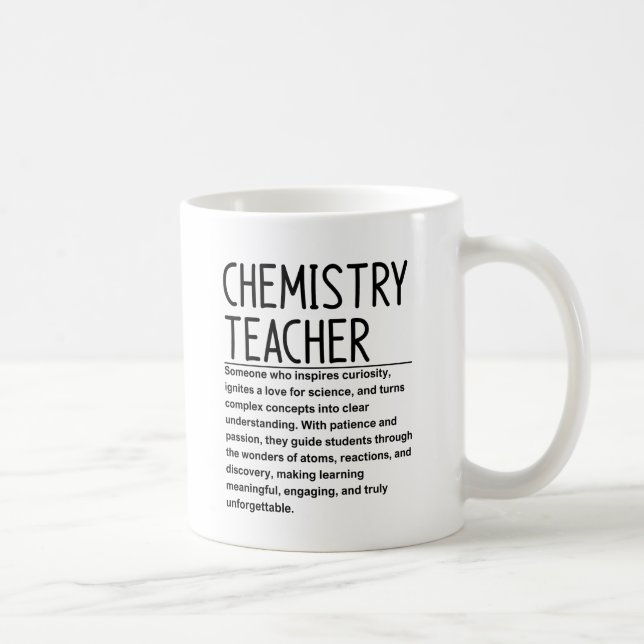 Caneca De Café Professor de química (Direita)