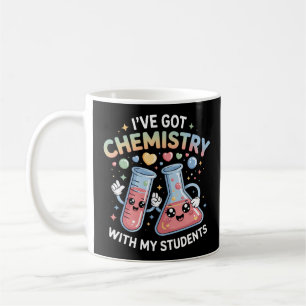 Caneca De Café Professor de Química Kawaii Béquer e Tubo de Ensai