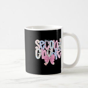 Caneca De Café Professor de Segunda Série Preppy Azul Floral Coqu