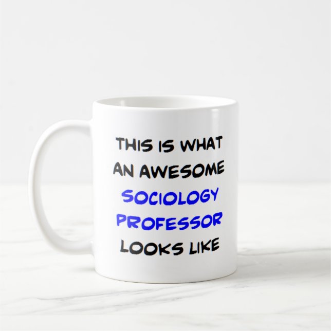 Caneca De Café professor de sociologia incrível (Esquerda)
