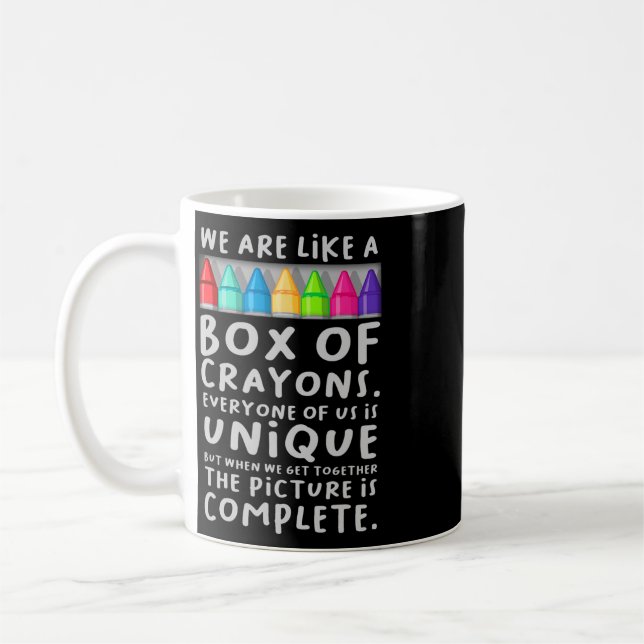 Caneca De Café Professor de Volta às Aulas Somos Como Uma Caixa D (Esquerda)