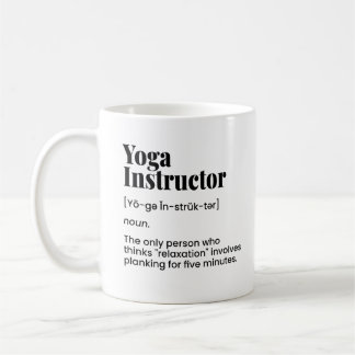 Caneca De Café Professor de Yoga,Instrutor de Yoga,Classe de Yoga