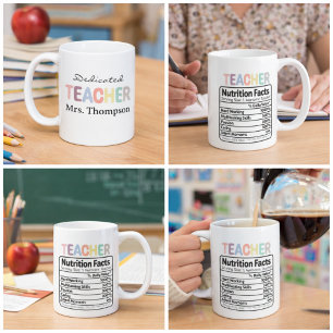Caneca De Café Professor Dedicado Nome Personalizado Customizado