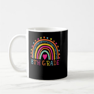 Caneca De Café Professor do 8º ano Leopard Rainbow 8.º ano Chá