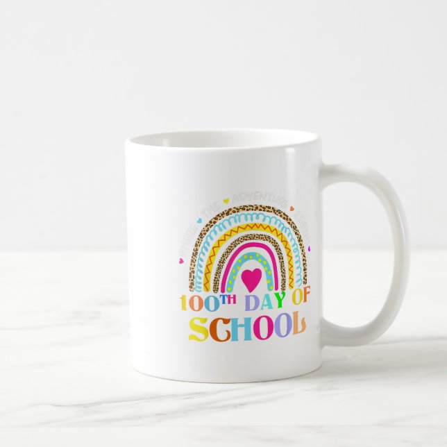 Caneca De Café Professor Do Dia Da Escola - 100 Dias Mais Intelig (Direita)