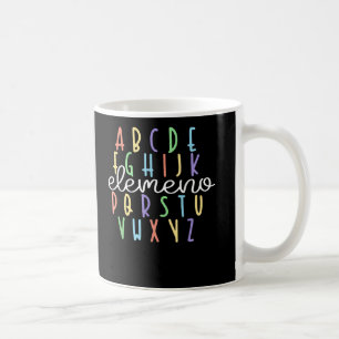 Caneca De Café Professor do Jardim de Infância ABC Elemeno de vol