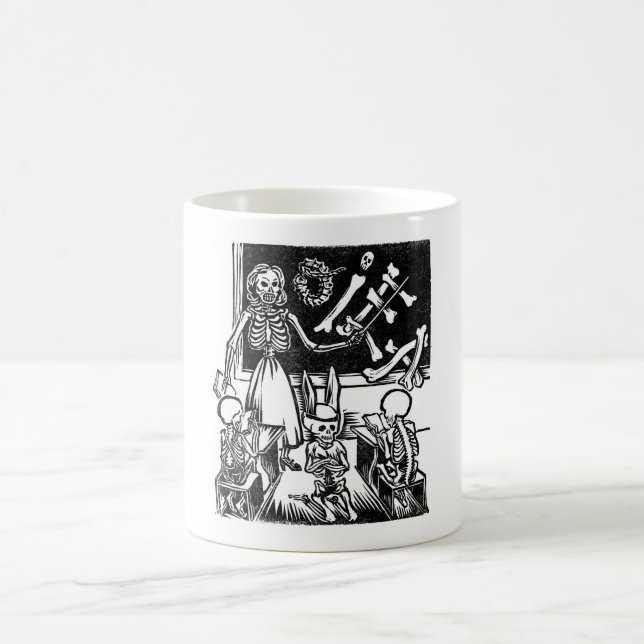 Caneca De Café Professor e estudantes de esqueleto "dia do (Centro)