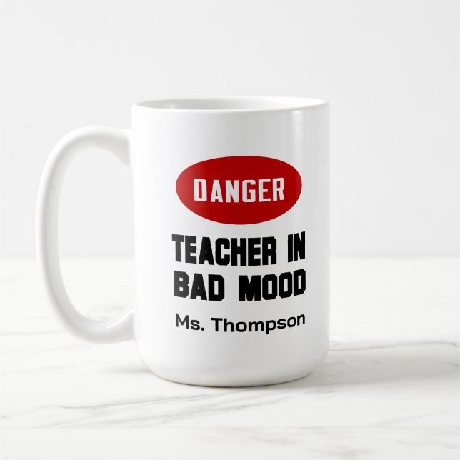 Caneca De Café Professor engraçado em mau humor (Esquerda)
