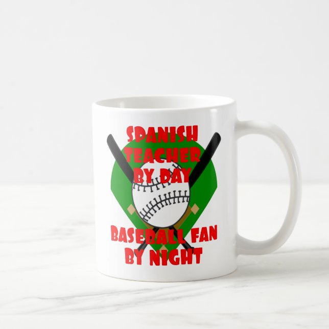 Caneca De Café Professor espanhol ama beisebol (Direita)