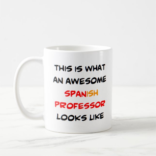 Caneca De Café professor espanhol, incrível (Esquerda)