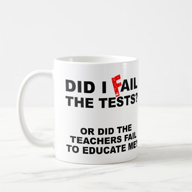 Caneca De Café Professor Fail Funny Mug (Esquerda)
