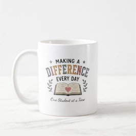 Caneca De Café Professor Fazendo a Diferença Todos os Dias Nome P