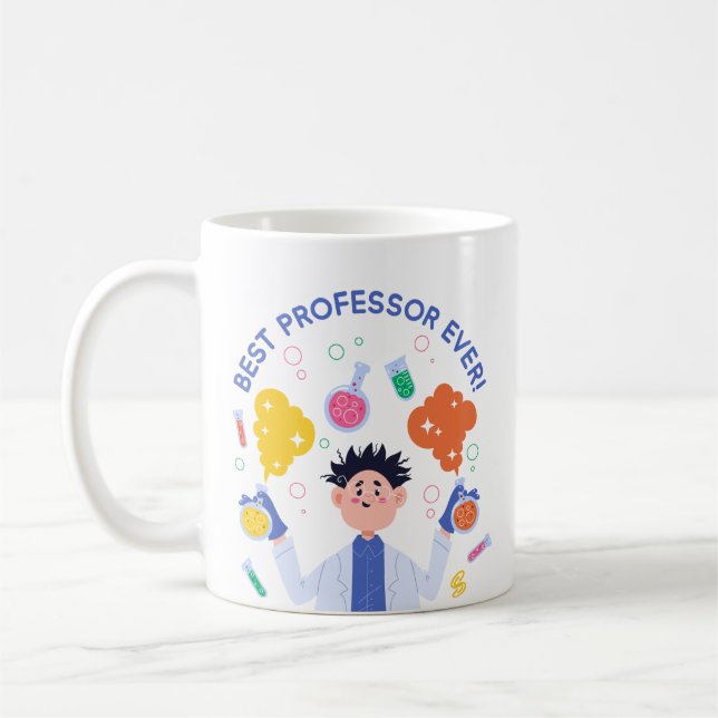 Caneca De Café Professor: Mad Scientist "Best Professor Ever" Mug (Esquerda)