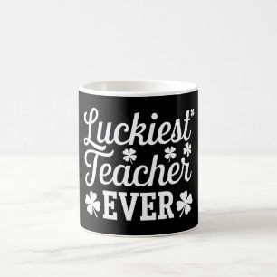 Caneca De Café Professor Mais Sortudo do Mundo Ensinando o Dia de