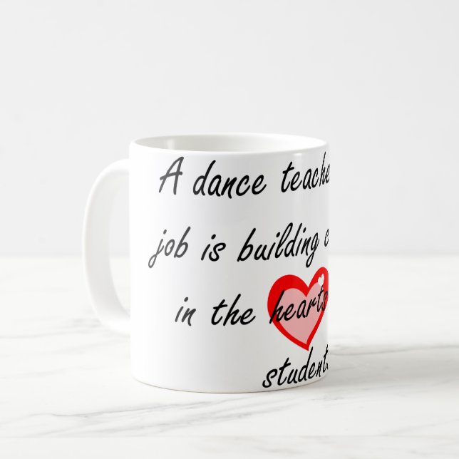 Caneca De Café Professor masculino da dança - confiança da (Frente Esquerda)