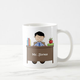 Caneca De Café Professor masculino mais bonito do mundo com nome