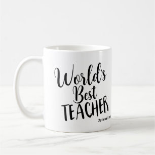 Caneca De Café PROFESSOR MELHOR DO MUNDO Aniversário Personalizad