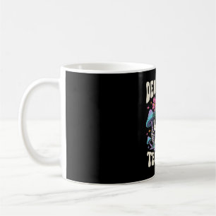 Caneca De Café Professor Muito Cansado Crânio Cogumelo Gráfico de