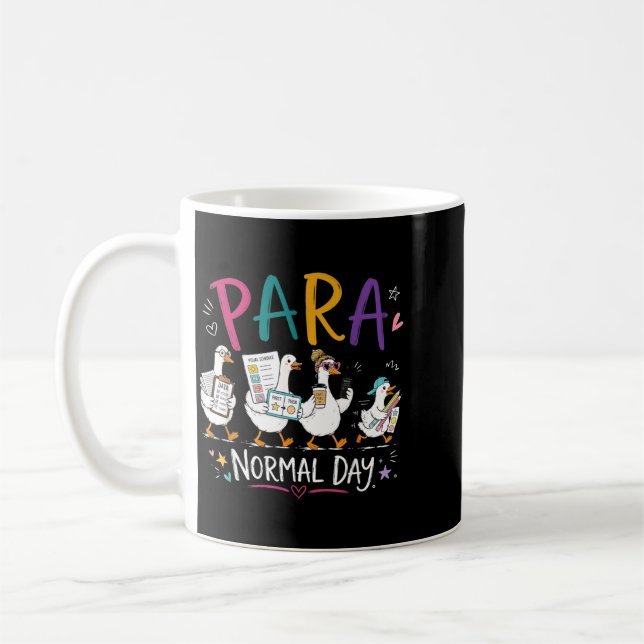 Caneca De Café Professor Paraprofissional Ganso Dia Para Normal (Esquerda)