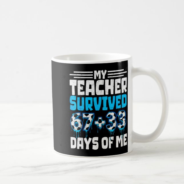 Caneca De Café Professor Sobreviveu 100 Dias De Mim 100º Dia De E (Direita)