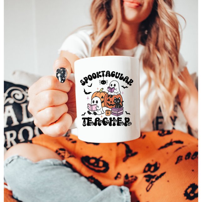 Caneca De Café Professor Spooktacular do Dia das Bruxas (Criador carregado)