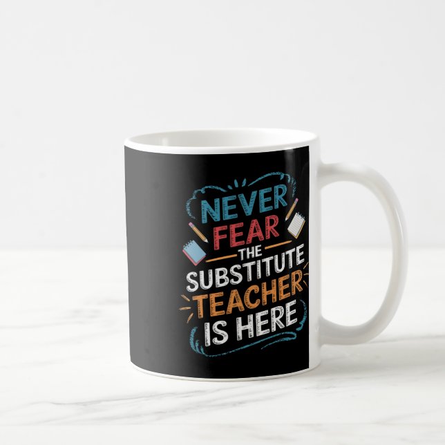 Caneca De Café Professor Substituto e Equipe de Professor Substit (Direita)