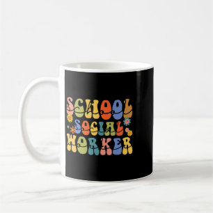 Caneca De Café Professor Trabalho Retro Escola de Groovy Trabalha