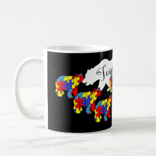 Caneca De Café Professor Urso Autismo Consciência Mês Professor