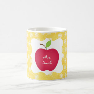 Caneca De Café Professor vermelho de Apple do dente-de-leão